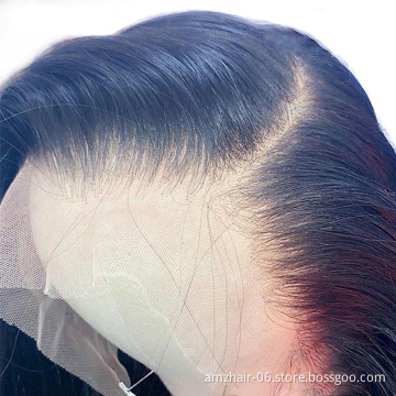 Transparent Lace Frontal Closure Wig Pre Plucked Raw Indian Virgin Cuticle Aligned Human Hair Wholesale Full Hd Lace Front Wig